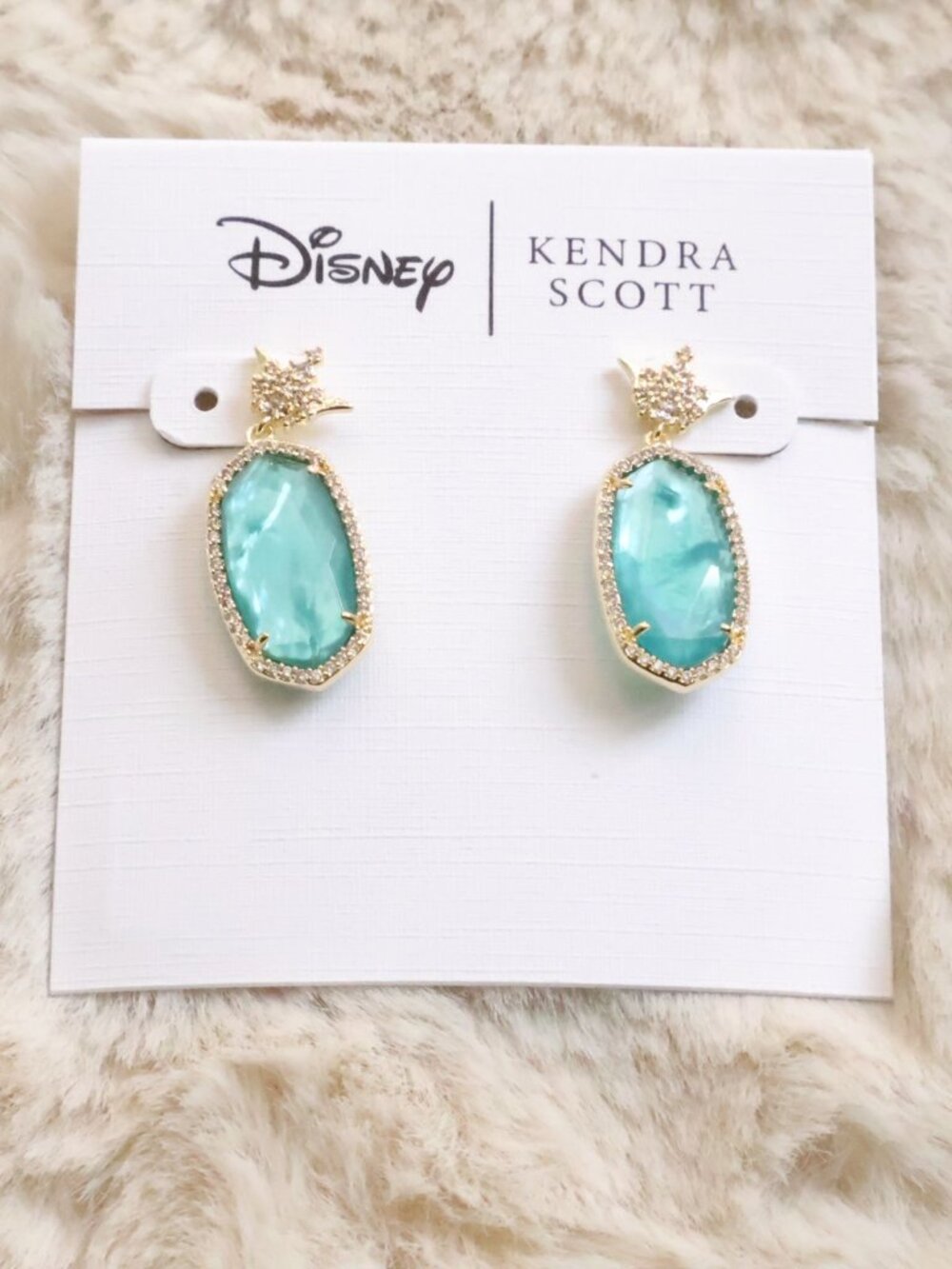 Kendra Scott Disney Dana Gold London Blue Earrings